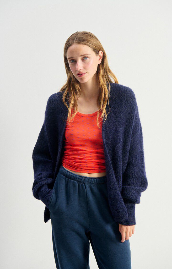Navy Melange Cardigan