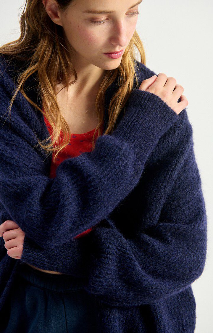 Navy Melange Cardigan