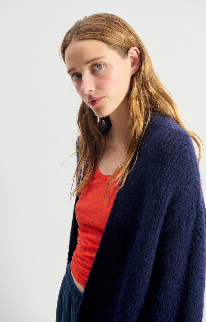 Navy Melange Cardigan