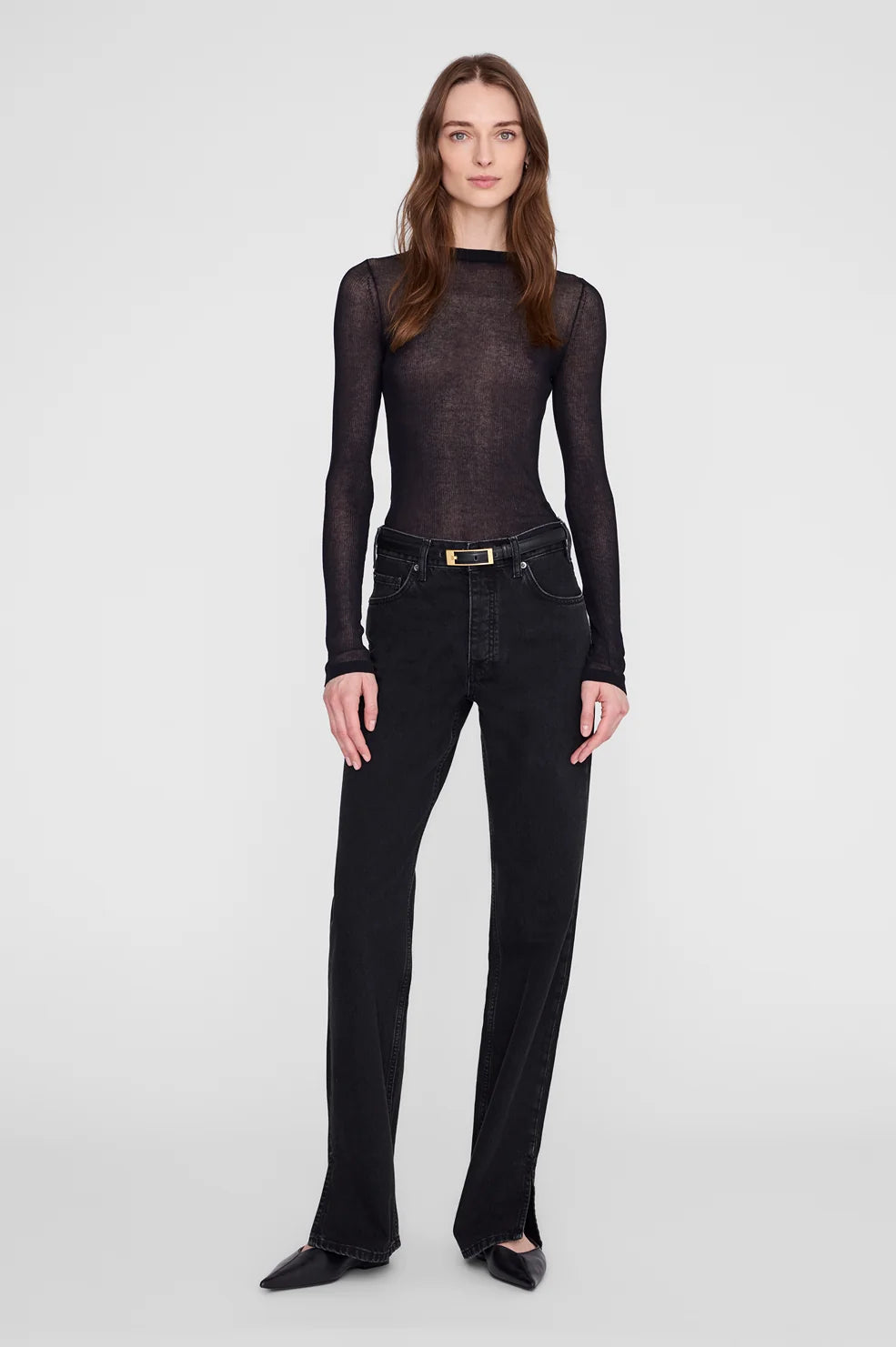 Elly Belt Smooth Leather - Black