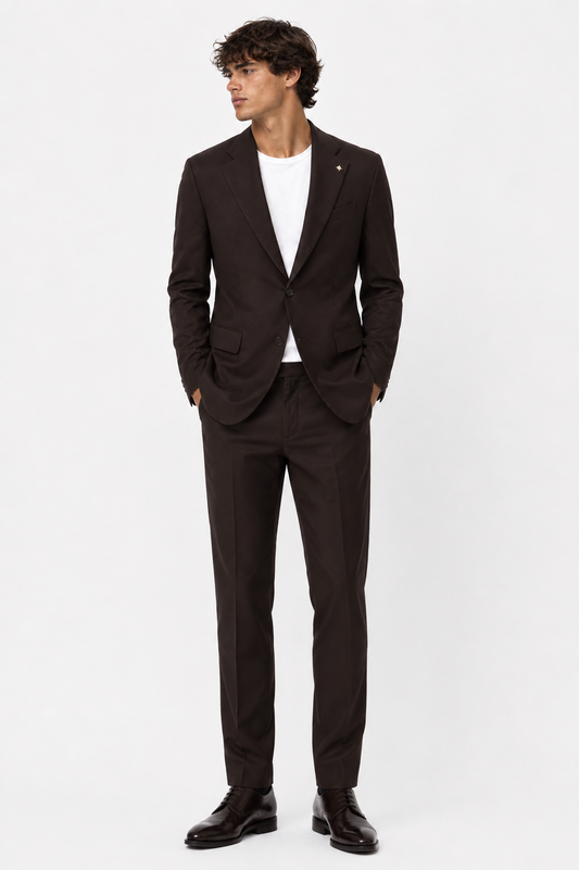 Brown 2 Button Suit