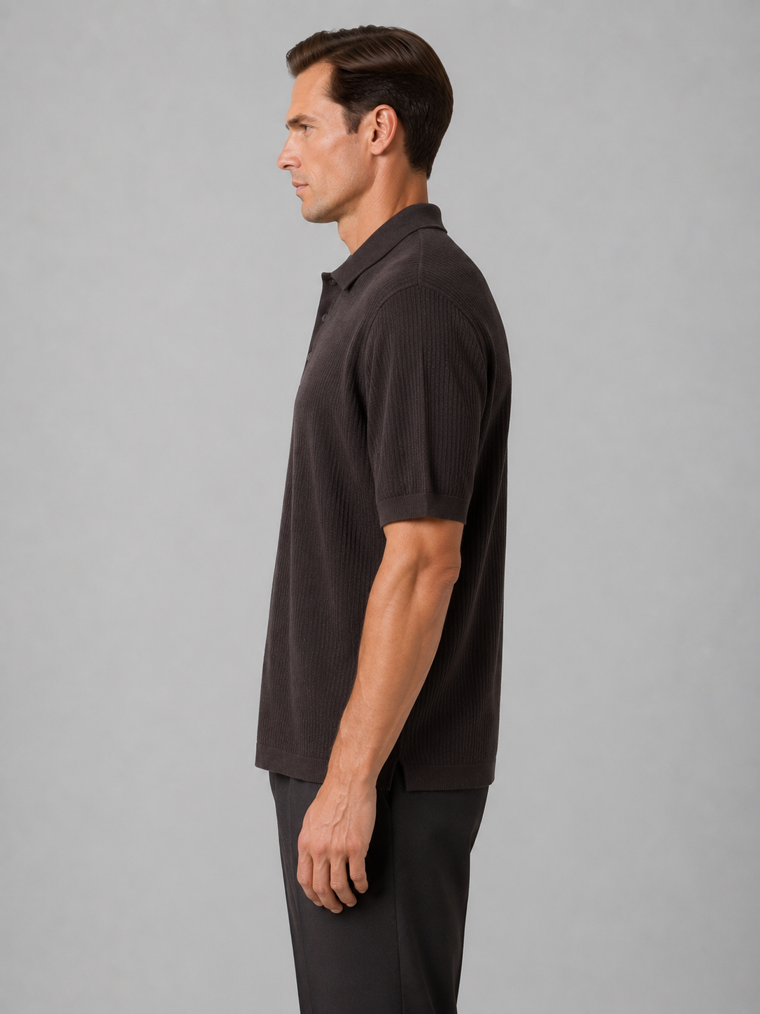 Brown Polo Knit