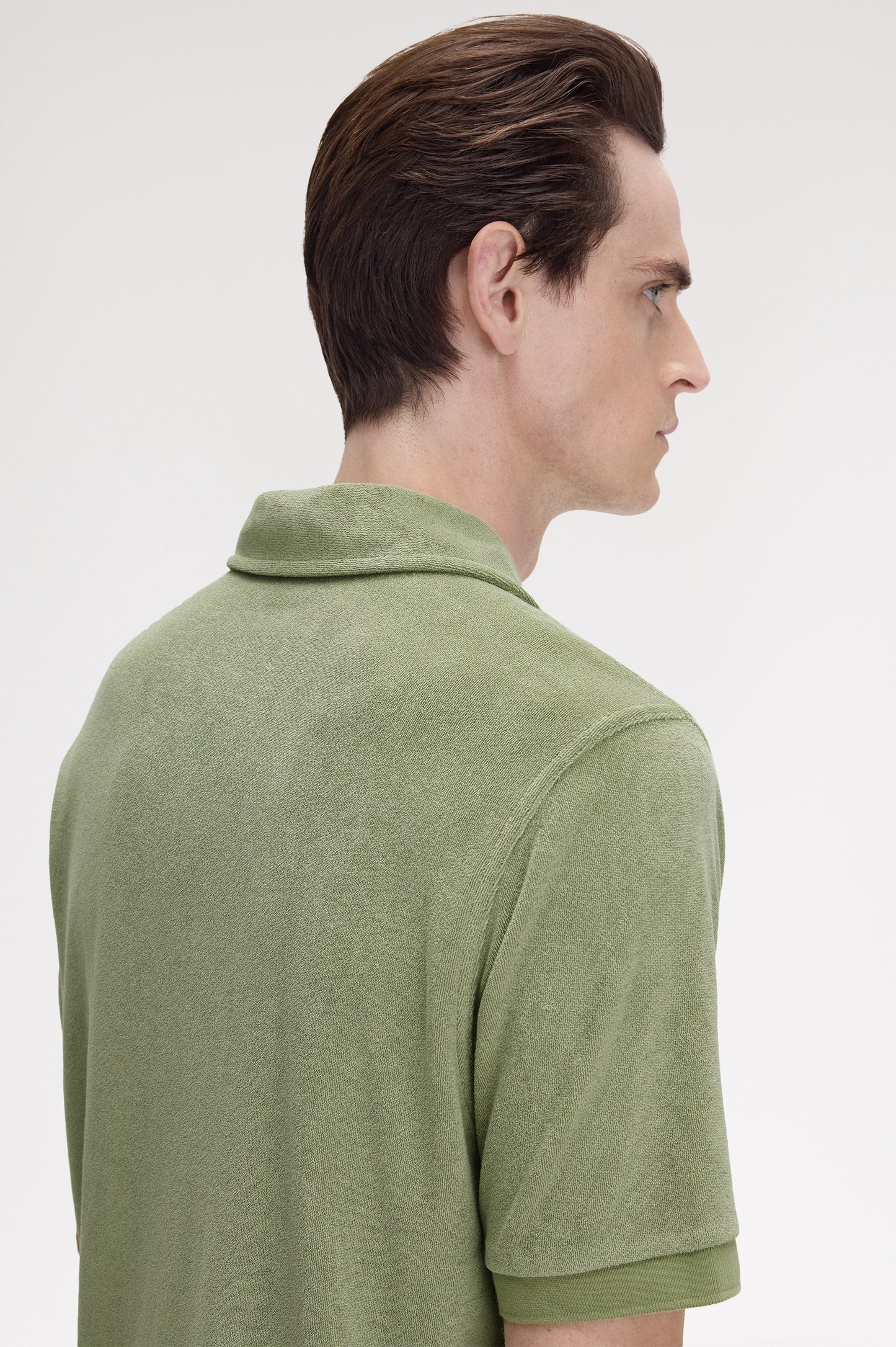 Open Collar Towelling Polo