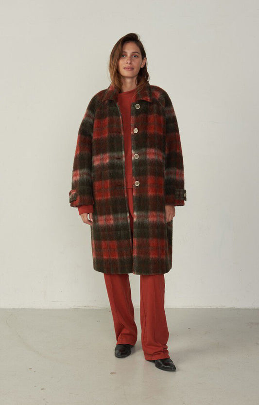 Coat Geomark Kaki Tartan