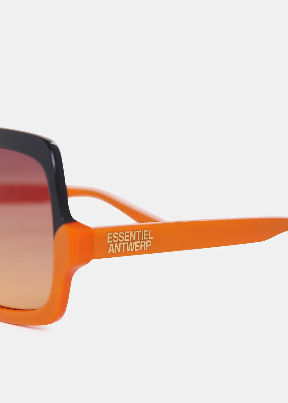 Hiami Oversized Sunglasses - Black/Orange