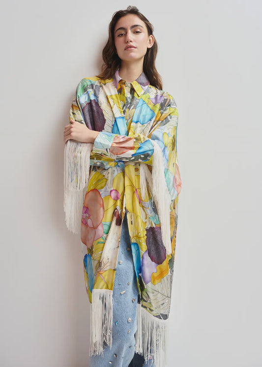 Hidonea Fringing Kimono - Multicolor