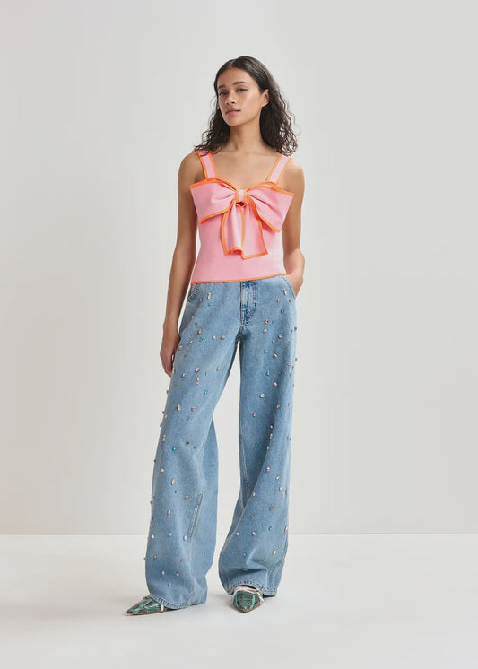Higg Rhinestone Jeans - Lake Blue