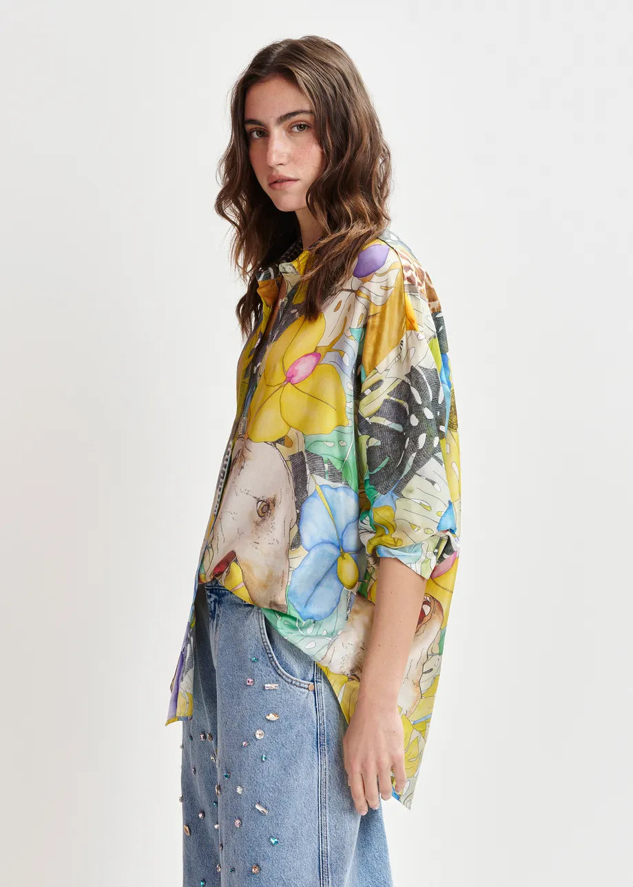Hila Oversized Shirt - Multicolor