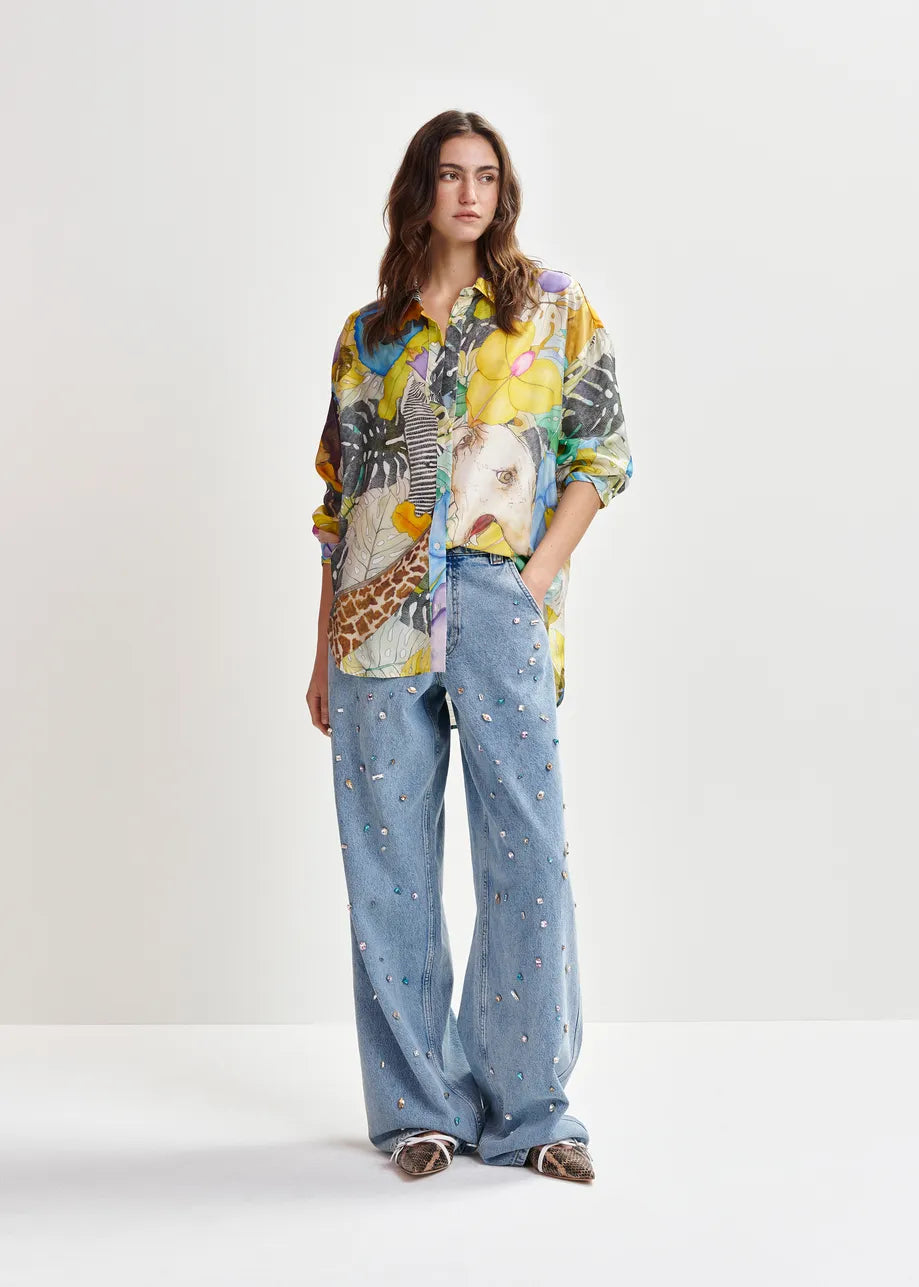Hila Oversized Shirt - Multicolor