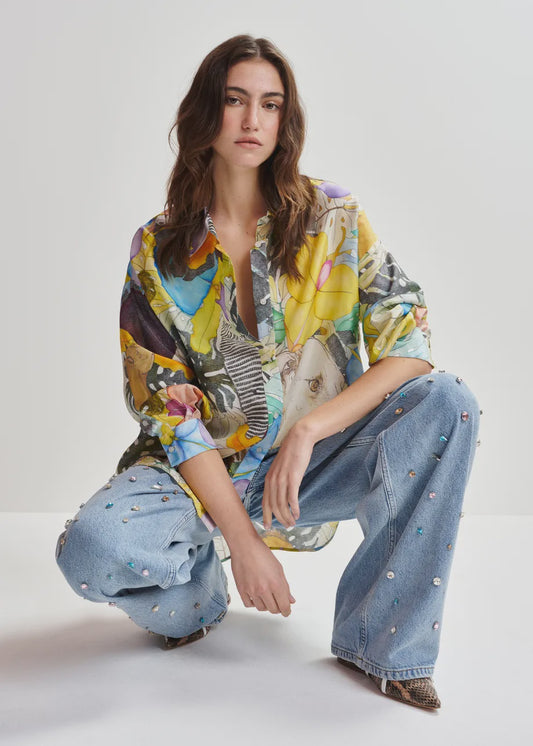 Hila Oversized Shirt - Multicolor