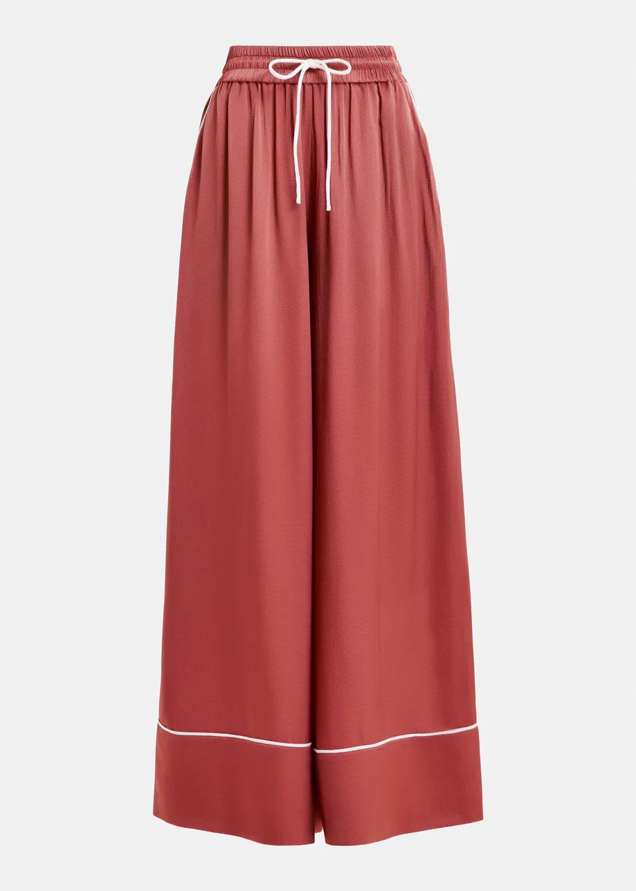 Hontgomery Wide Pants - Burnt Coral