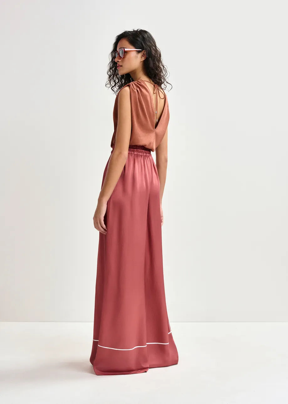 Hontgomery Wide Pants - Burnt Coral