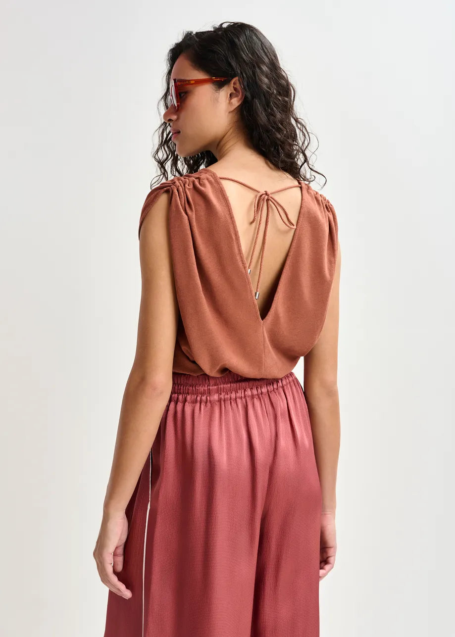 Hontgomery Wide Pants - Burnt Coral