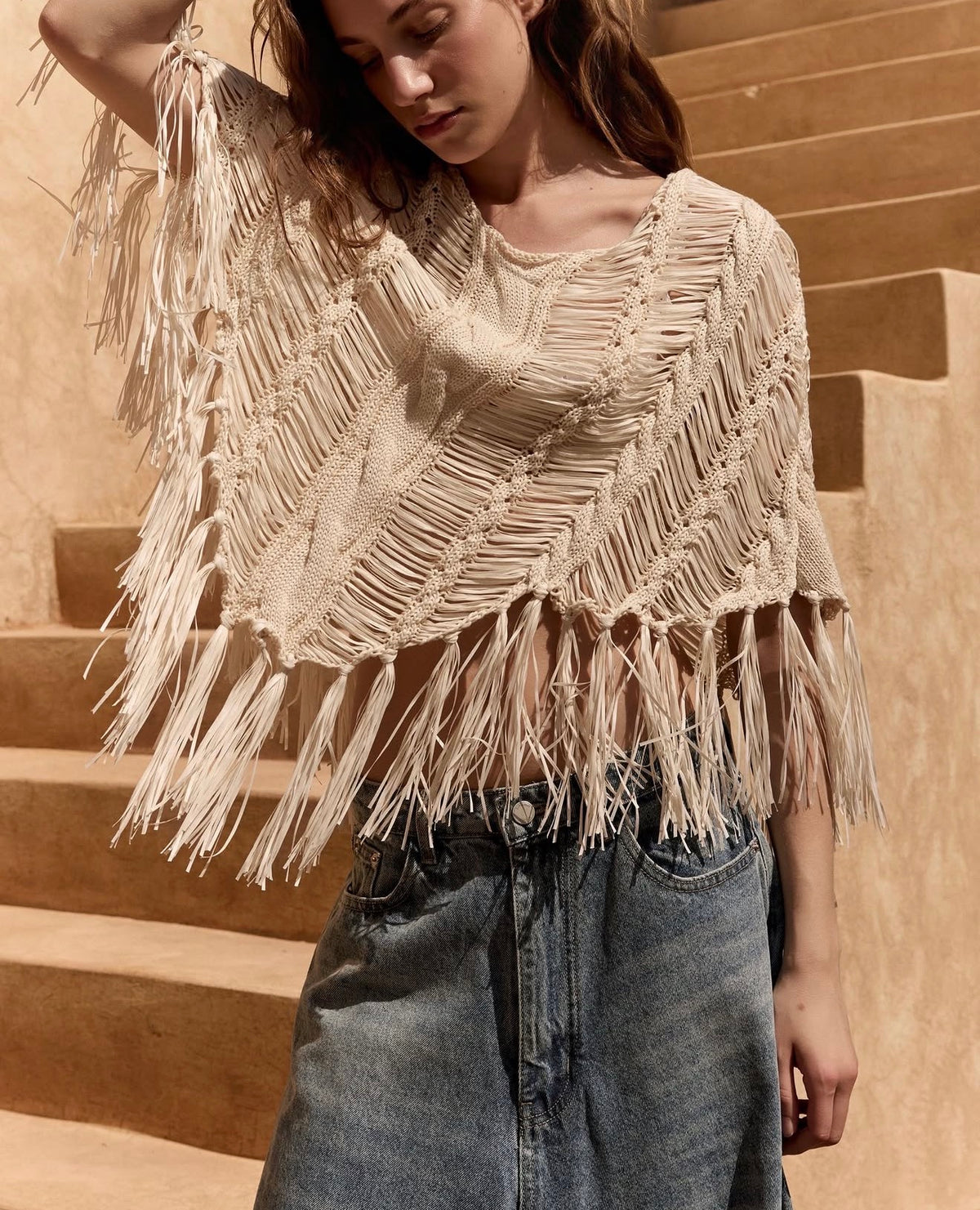 Graci Knitted Poncho