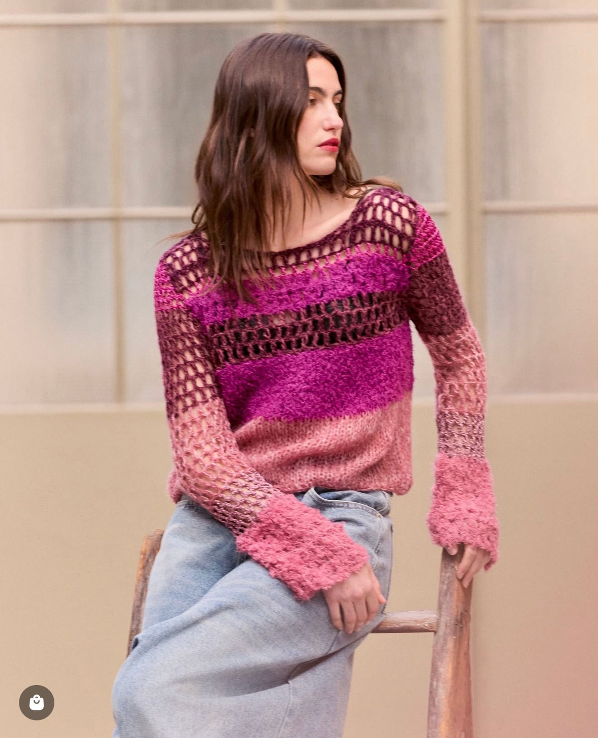 Opha Knitted Sweater Mauve