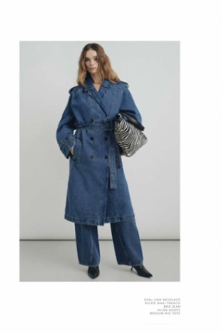 Ricki Maxi Trench Cabana Blue