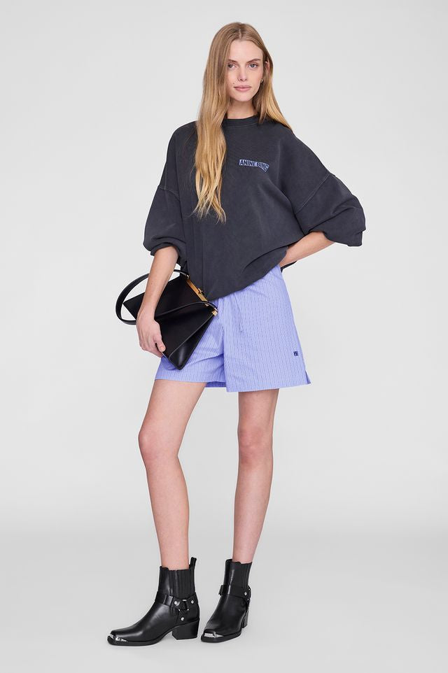 Miles Sweatshirt Palm Washed Black
