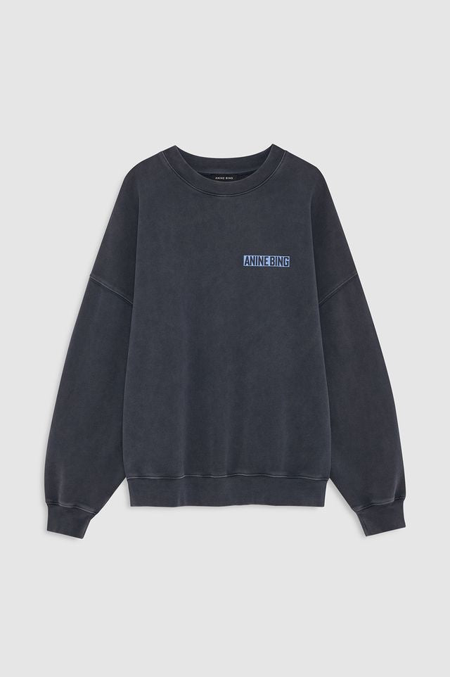 Miles Sweatshirt Palm Washed Black