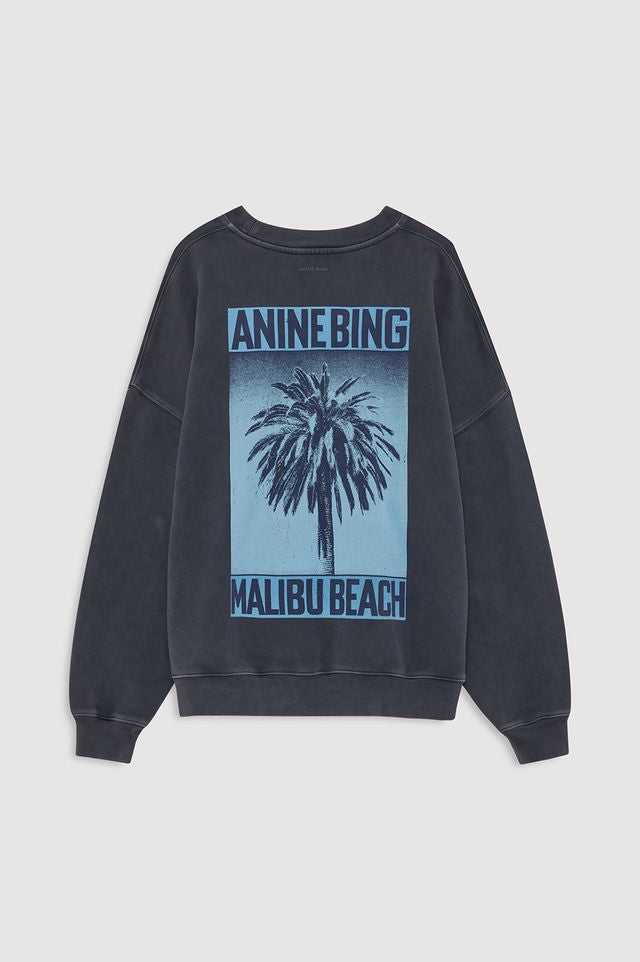 Miles Sweatshirt Palm Washed Black