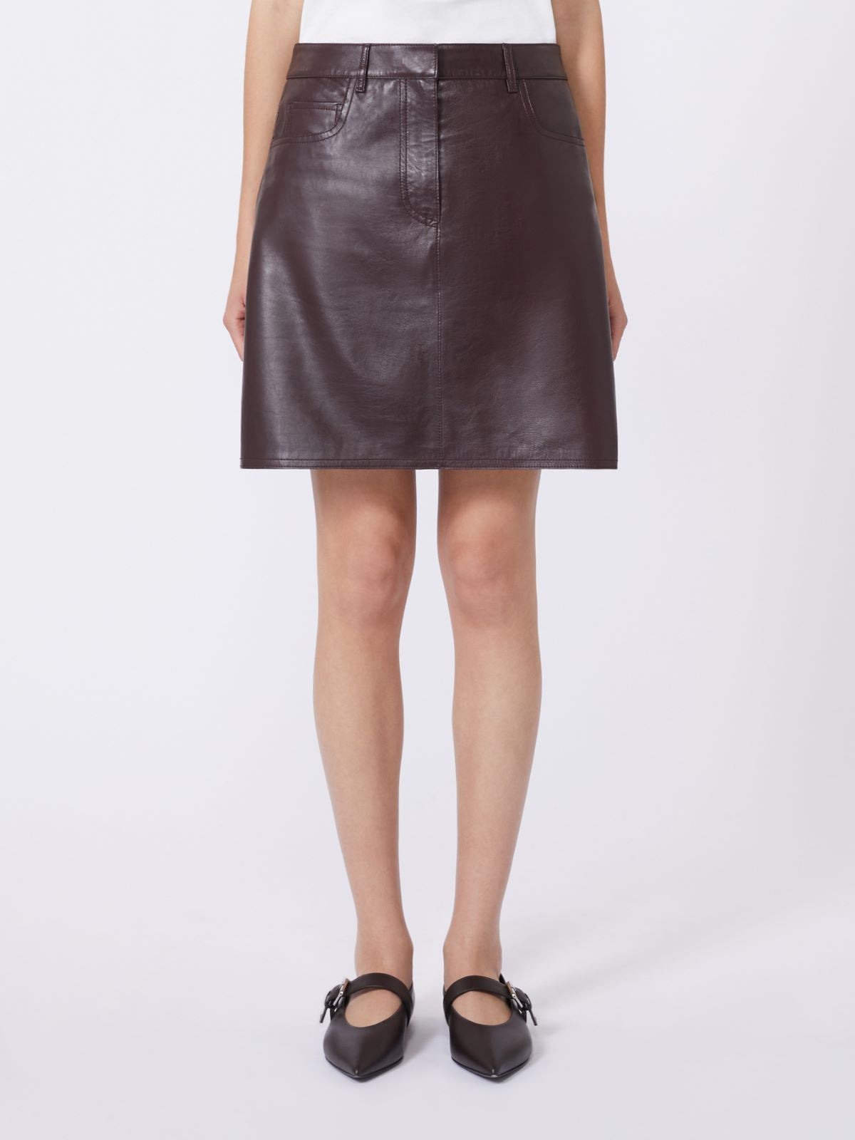 Doncia Leather Skirt