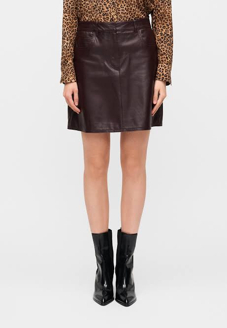Doncia Leather Skirt