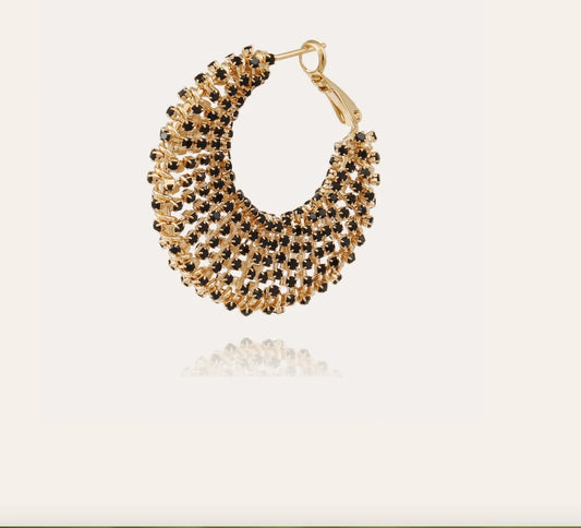 Izzia Strass Black RhineStone Earrings