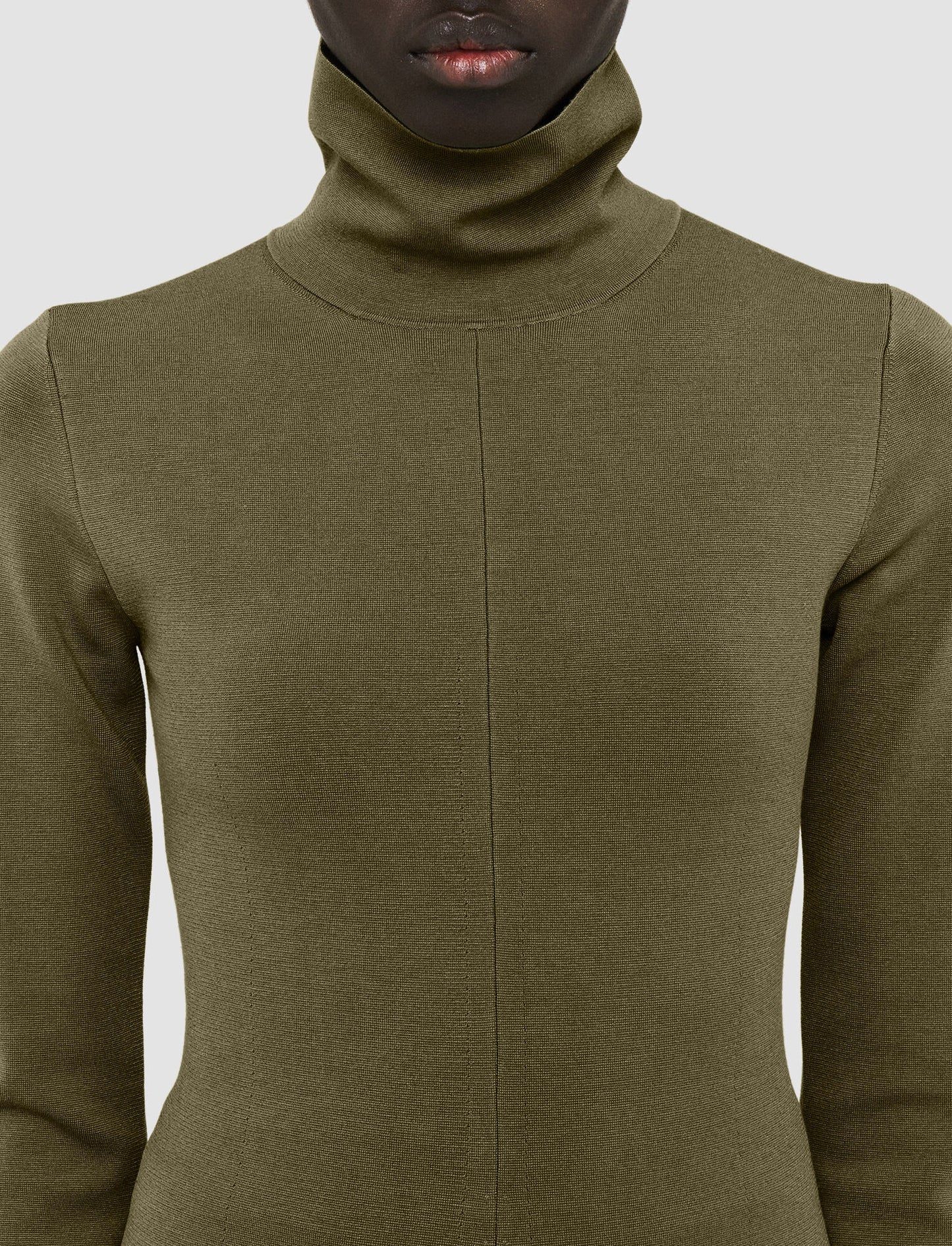 Silk Dress - Dark Olive