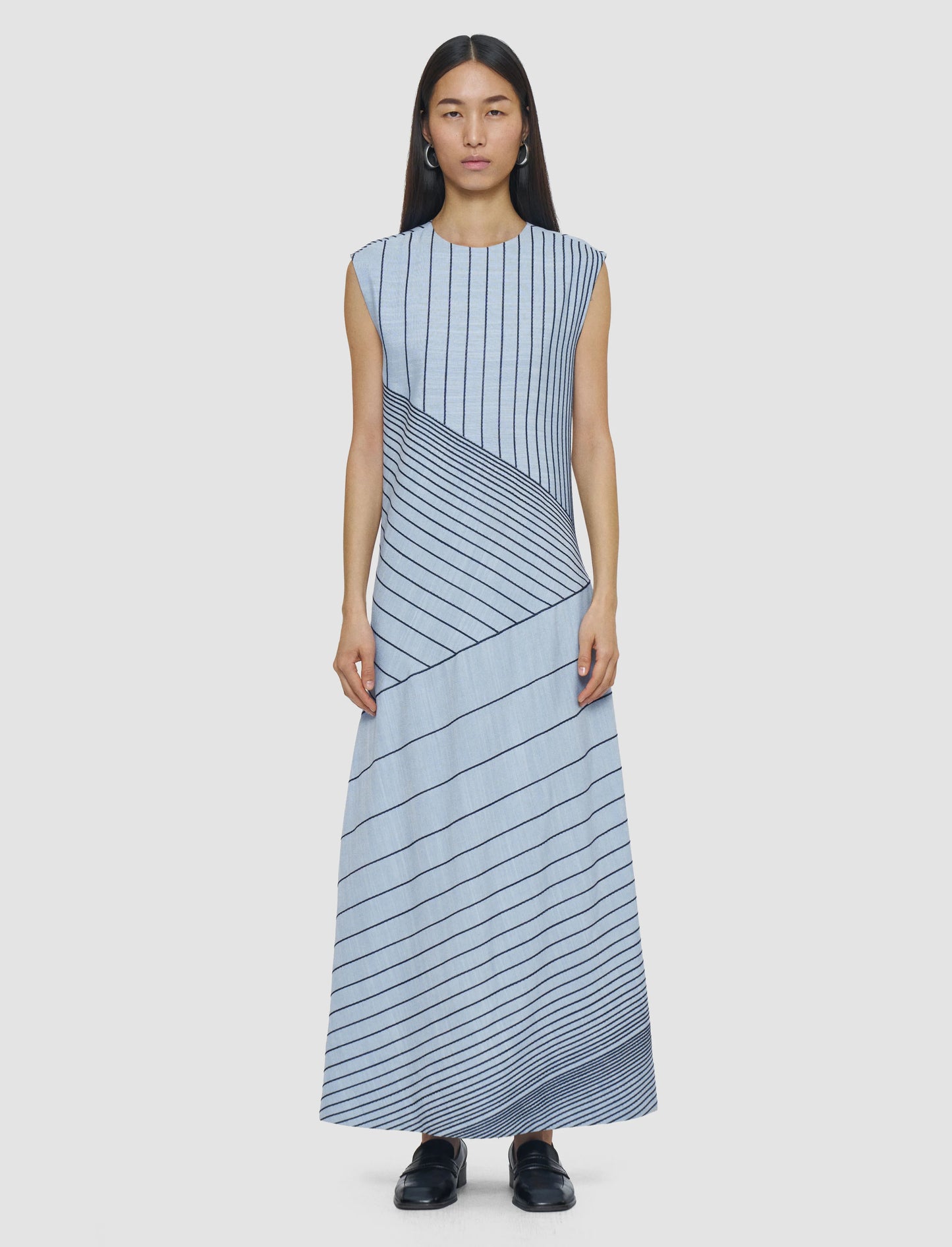 Maryse Dress Striped Blue