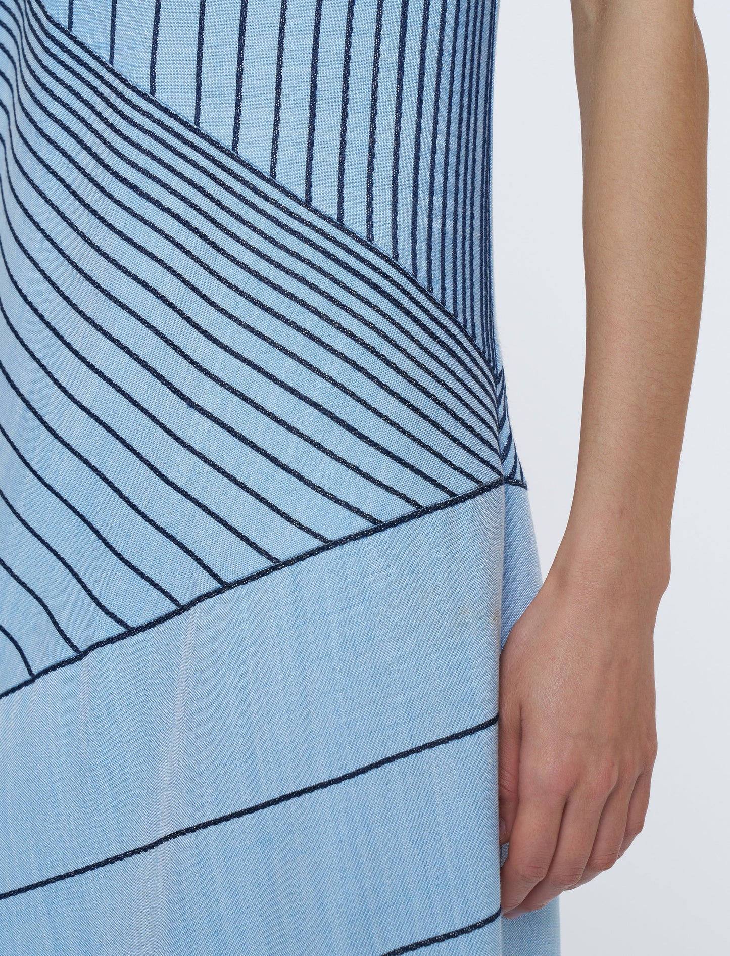 Maryse Dress Striped Blue