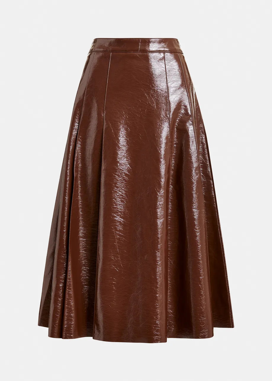 Jib Faux Leather Skirt