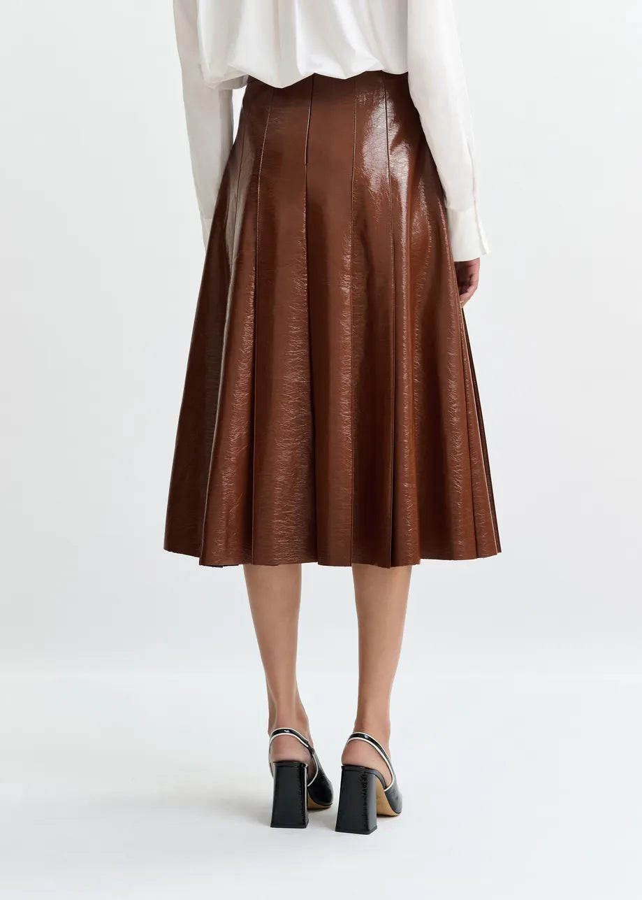 Jib Faux Leather Skirt