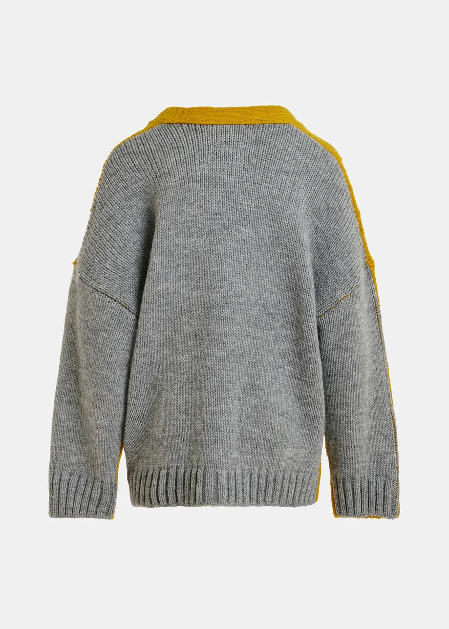 Jokes Bicolour Cardigan - Combo2 Dusty Sunshine