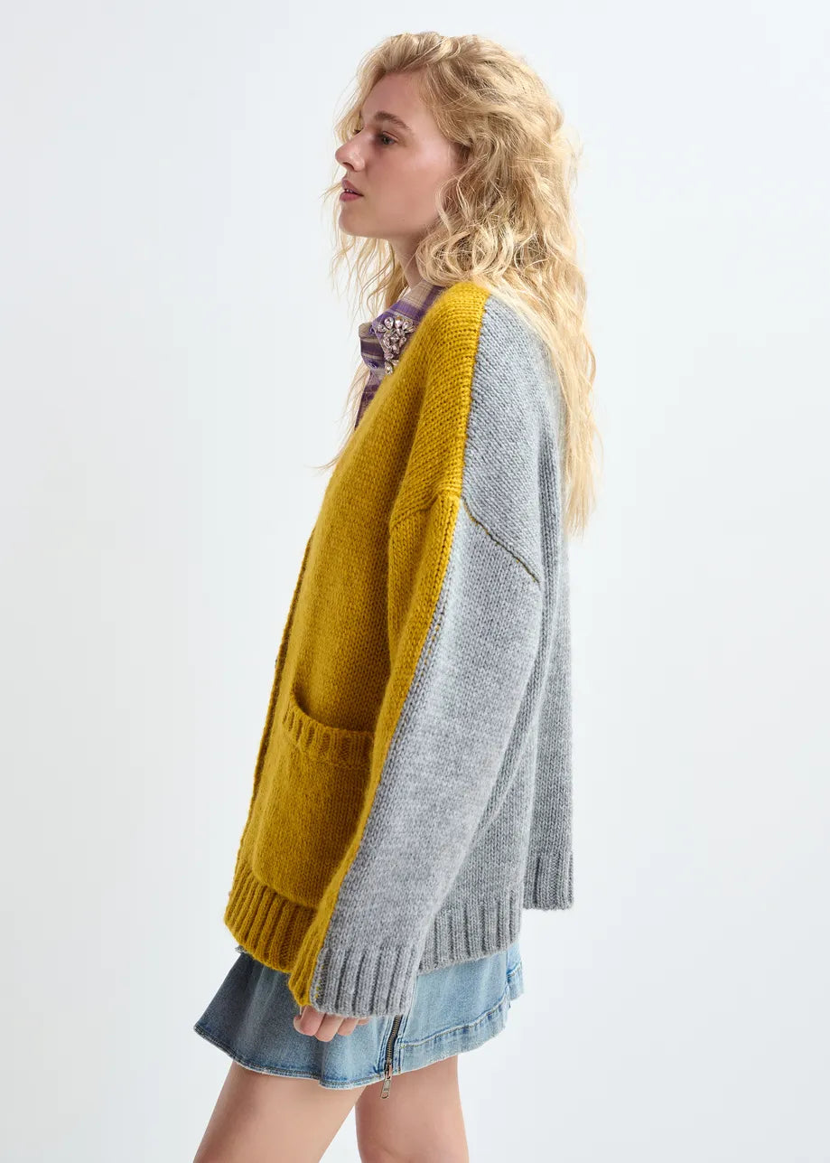 Jokes Bicolour Cardigan - Combo2 Dusty Sunshine