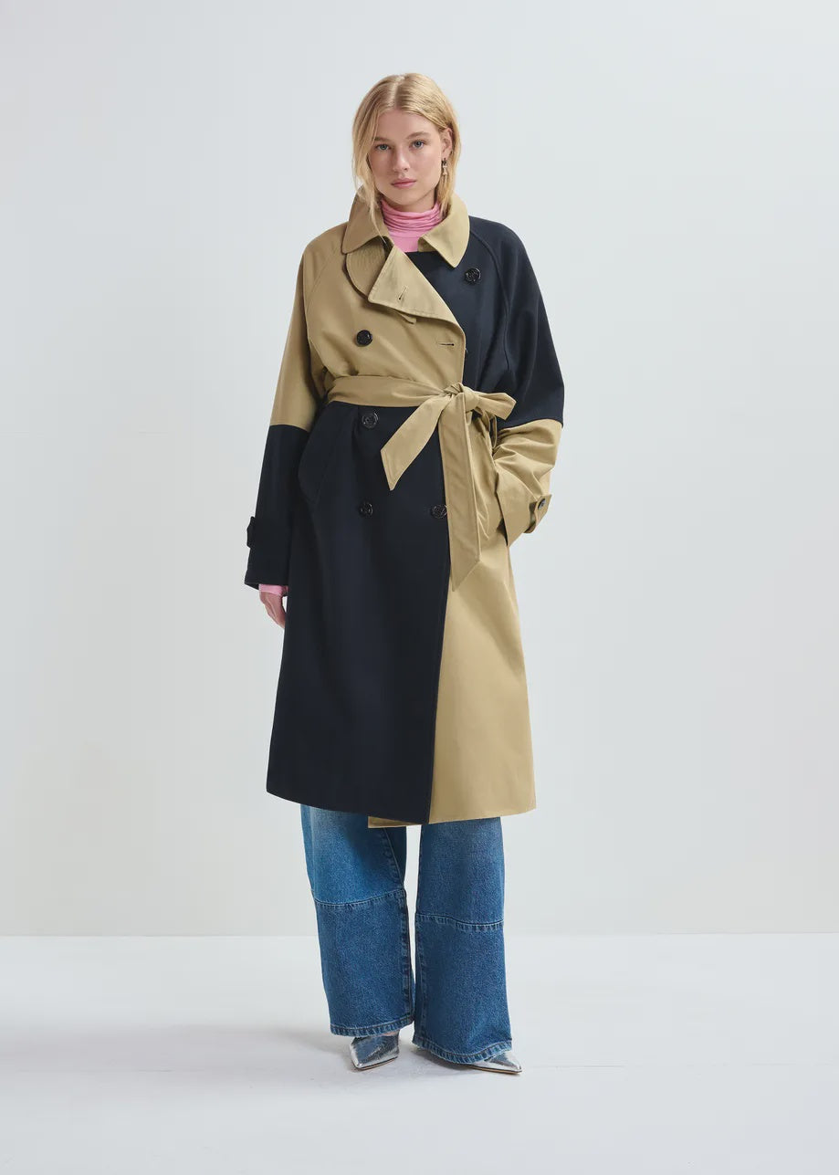 Just Patchwork Trenchcoat - Combo1 Gingerbread