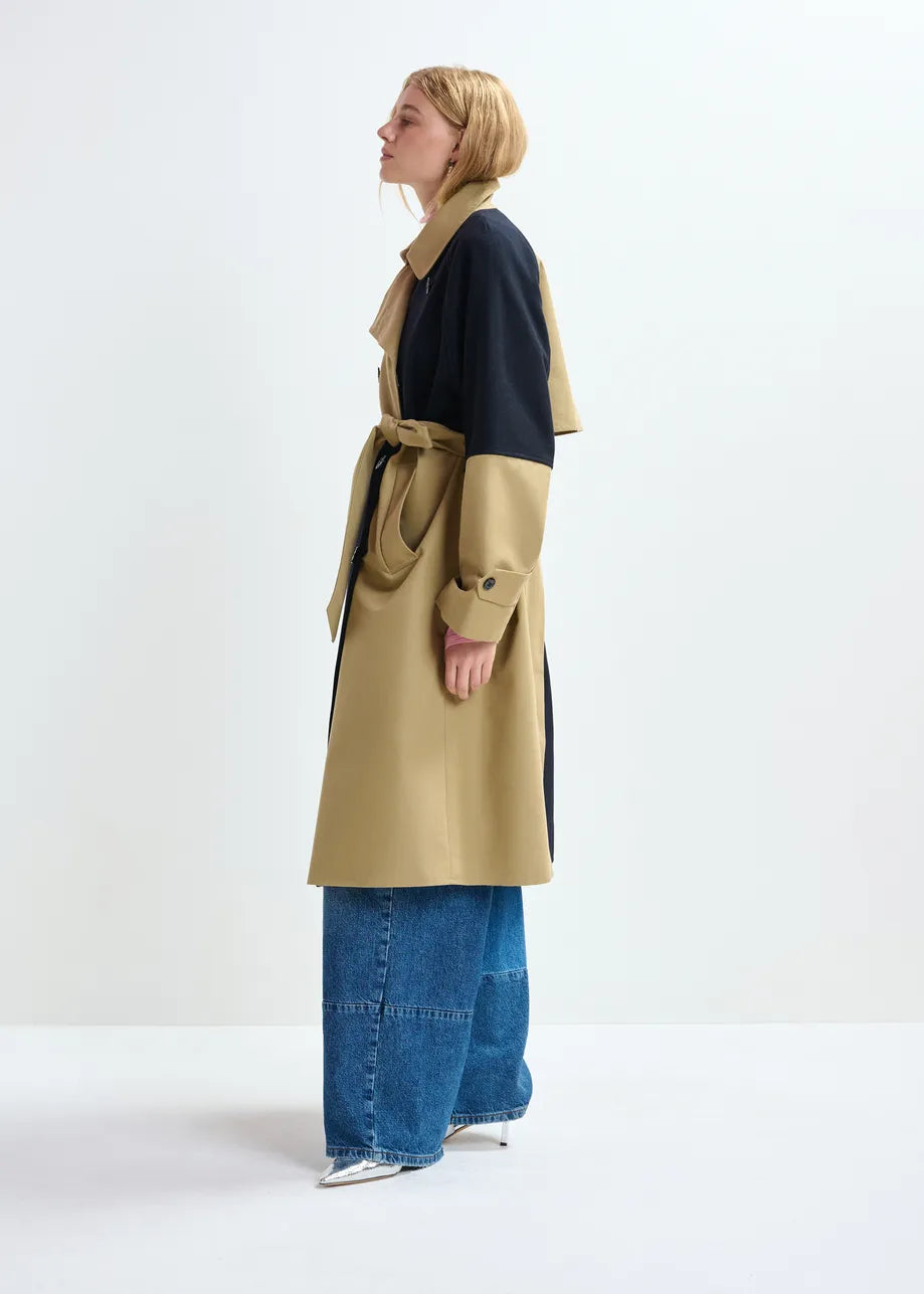 Just Patchwork Trenchcoat - Combo1 Gingerbread