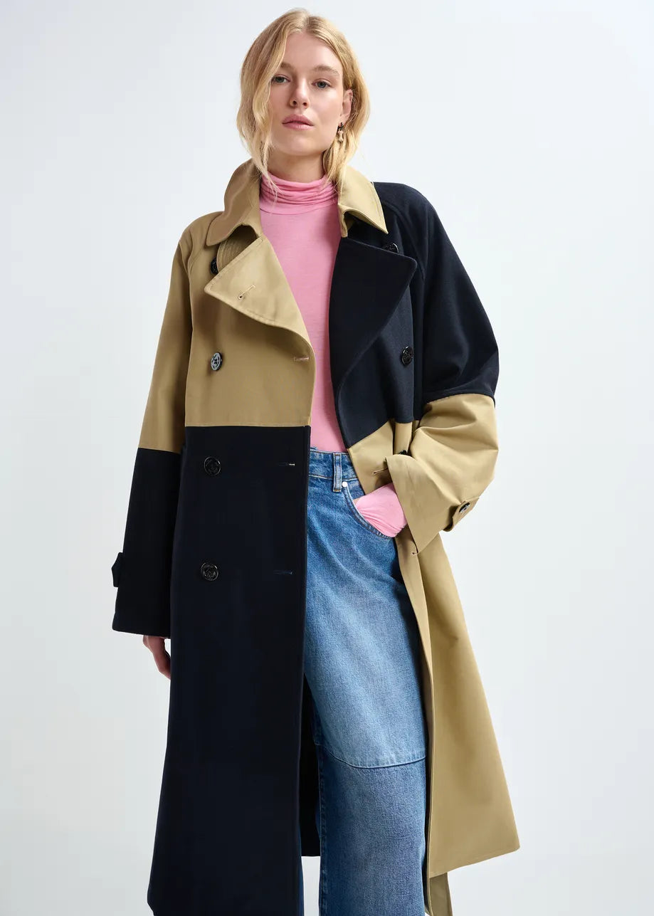 Just Patchwork Trenchcoat - Combo1 Gingerbread