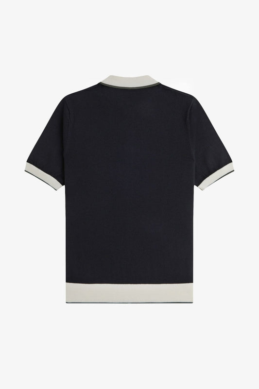Contrast Tipped Knitted Shirt