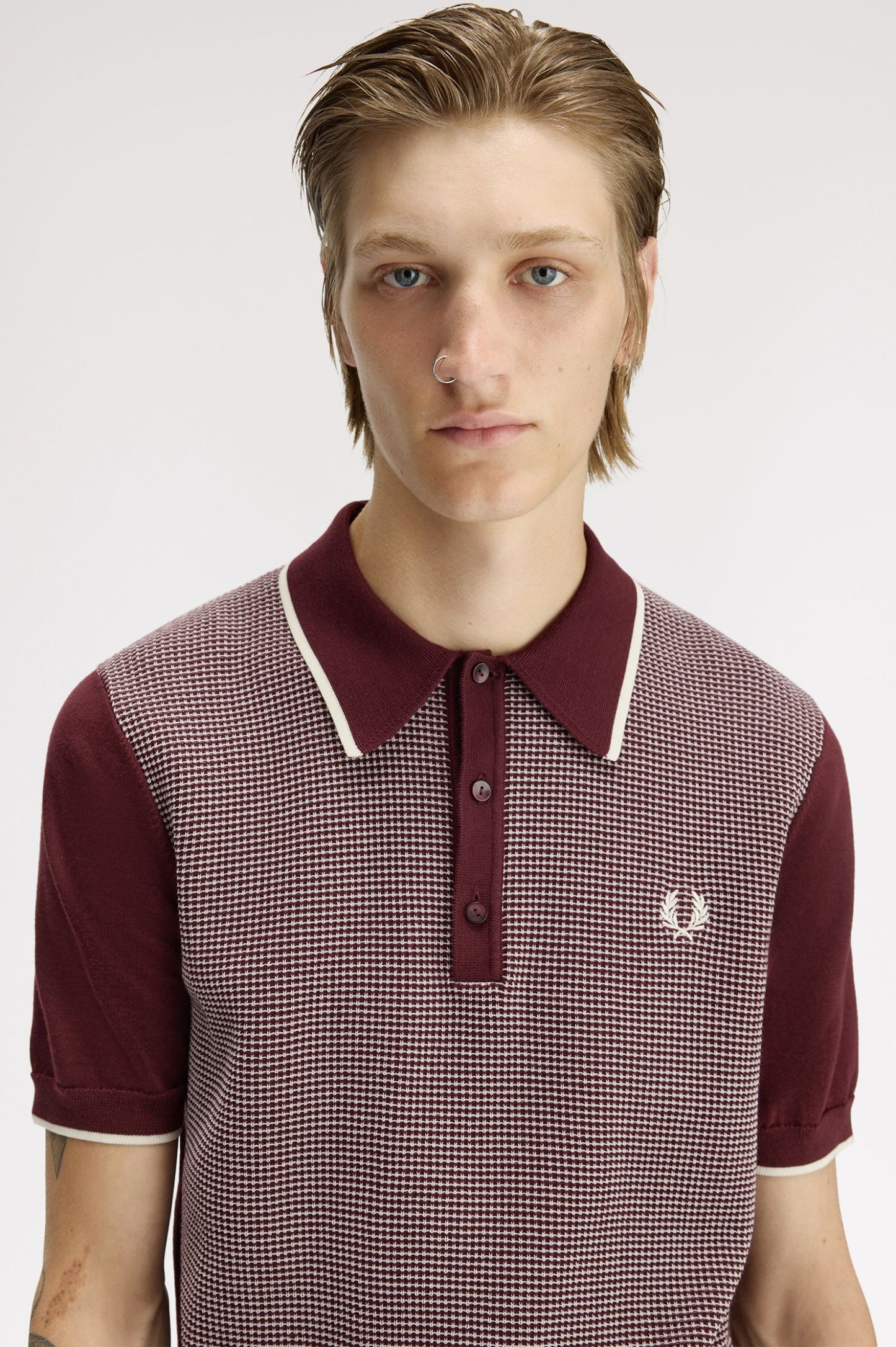 Tonic Waffle knit Shirt Oxblood