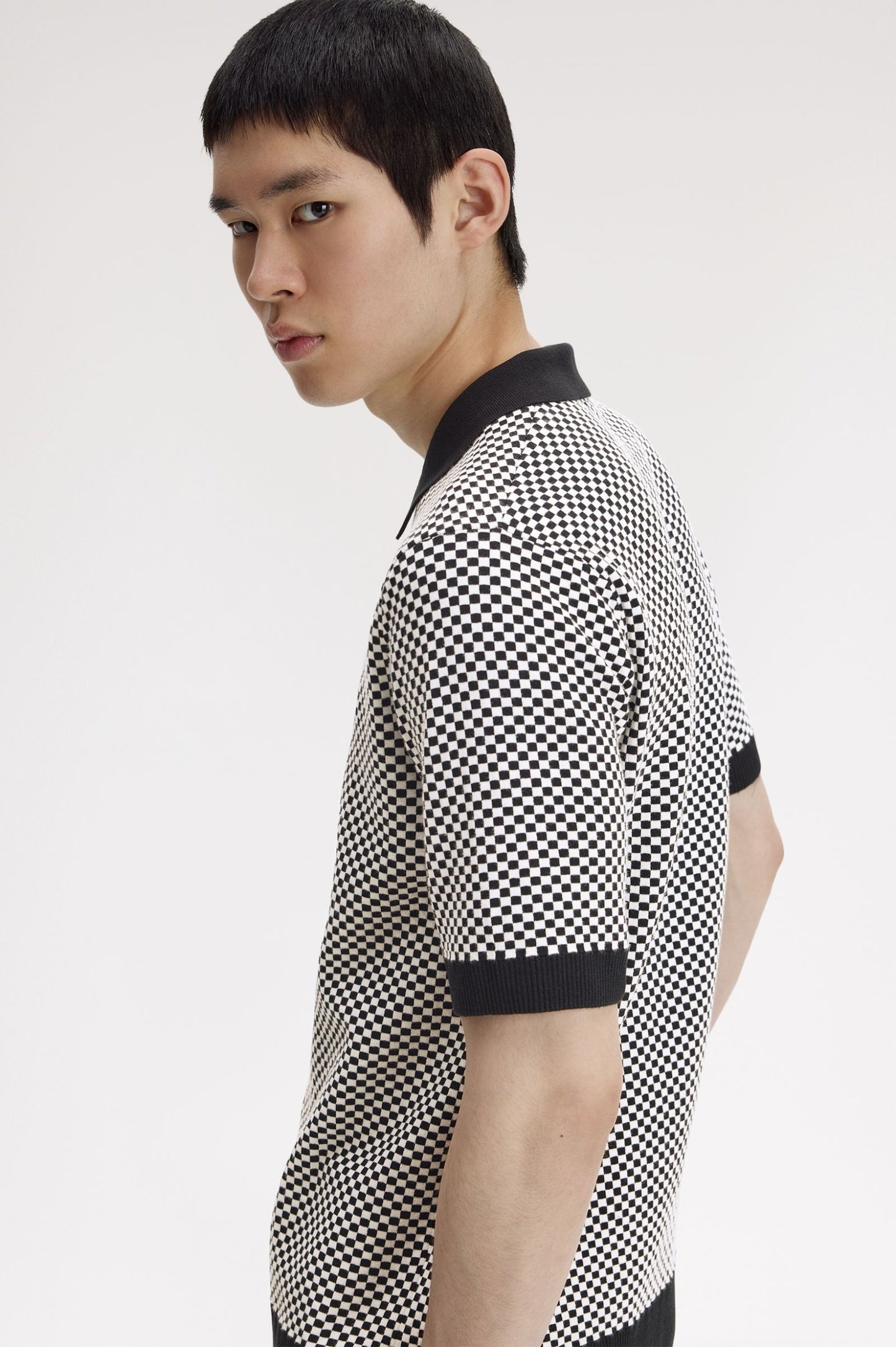 Chequerboard Button Through Shirt