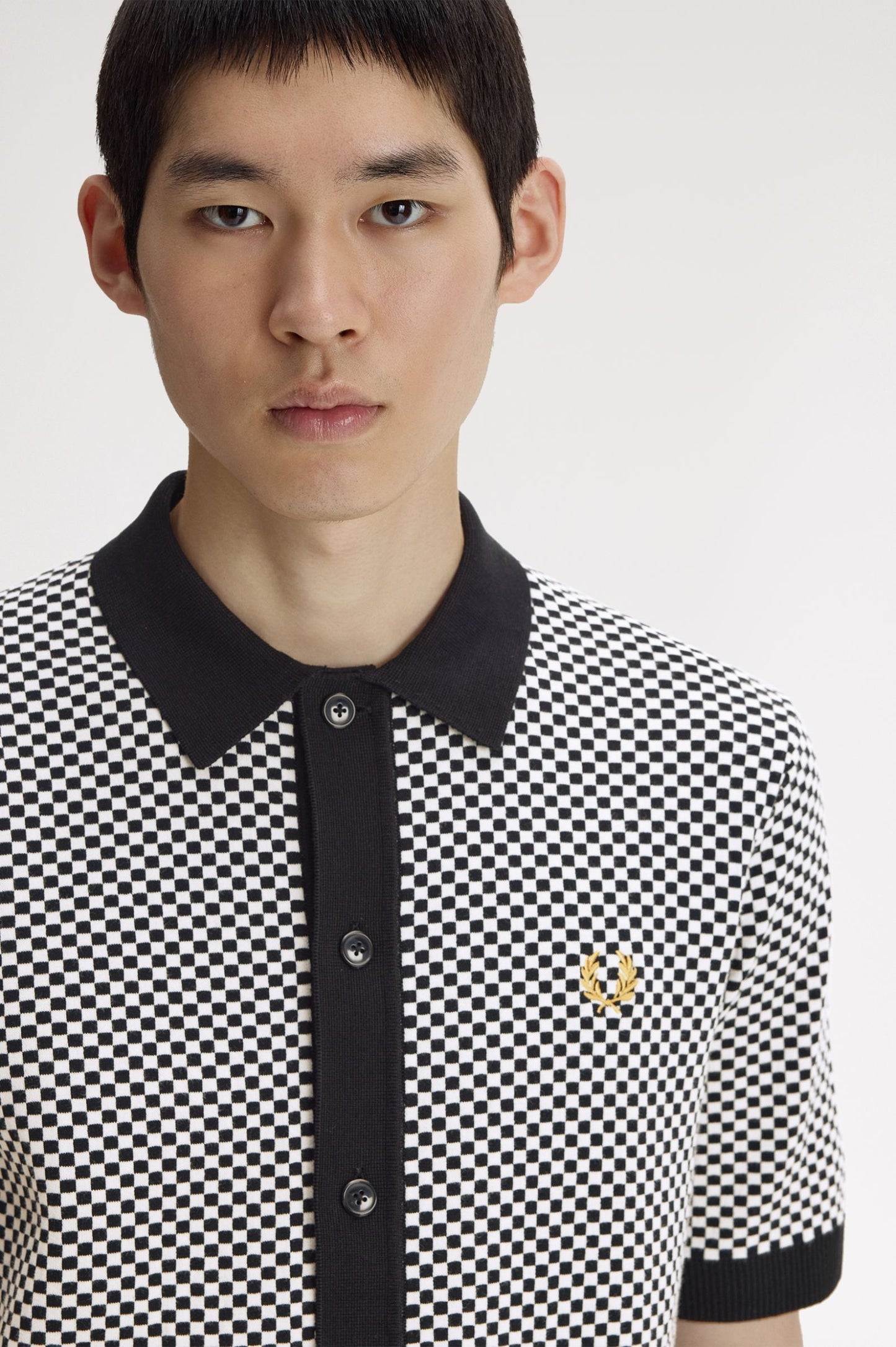 Chequerboard Button Through Shirt