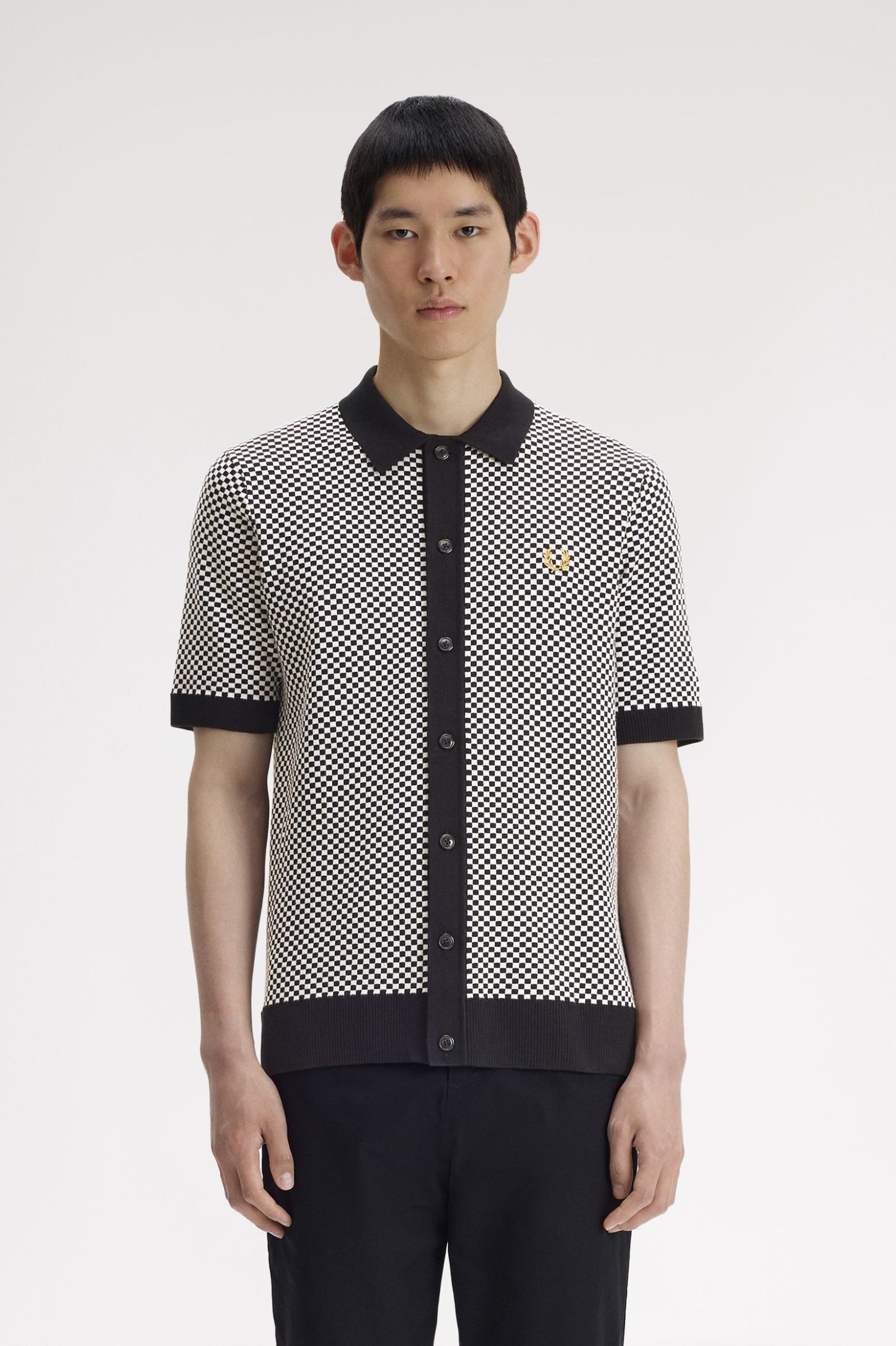 Chequerboard Button Through Shirt