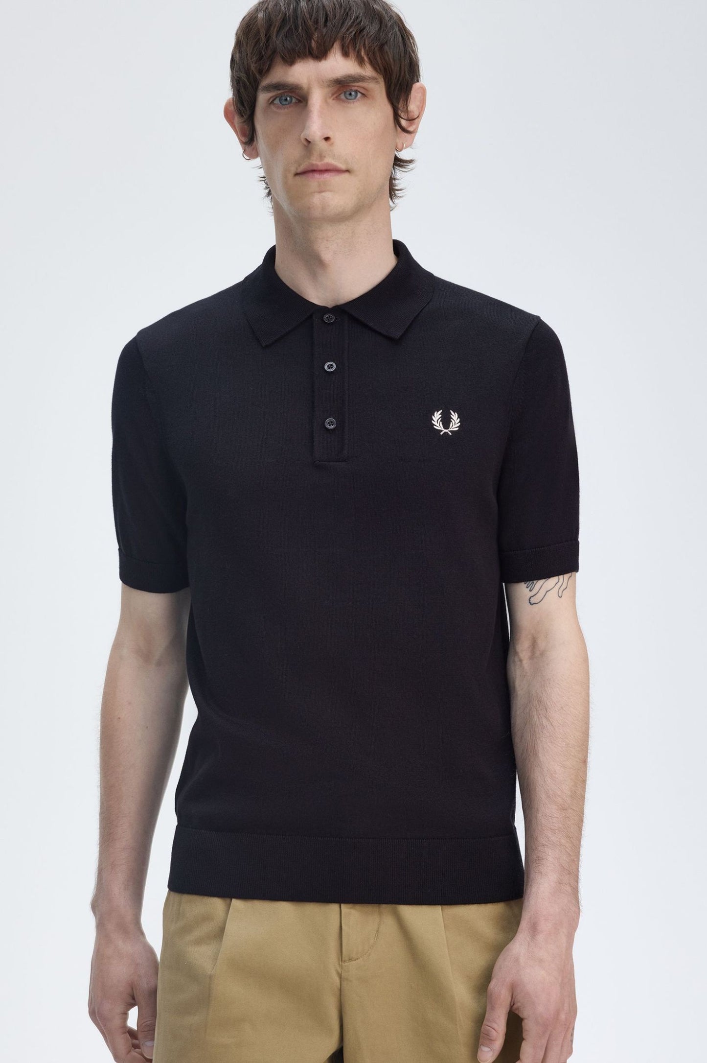 Cotton Knitted Shirt Black