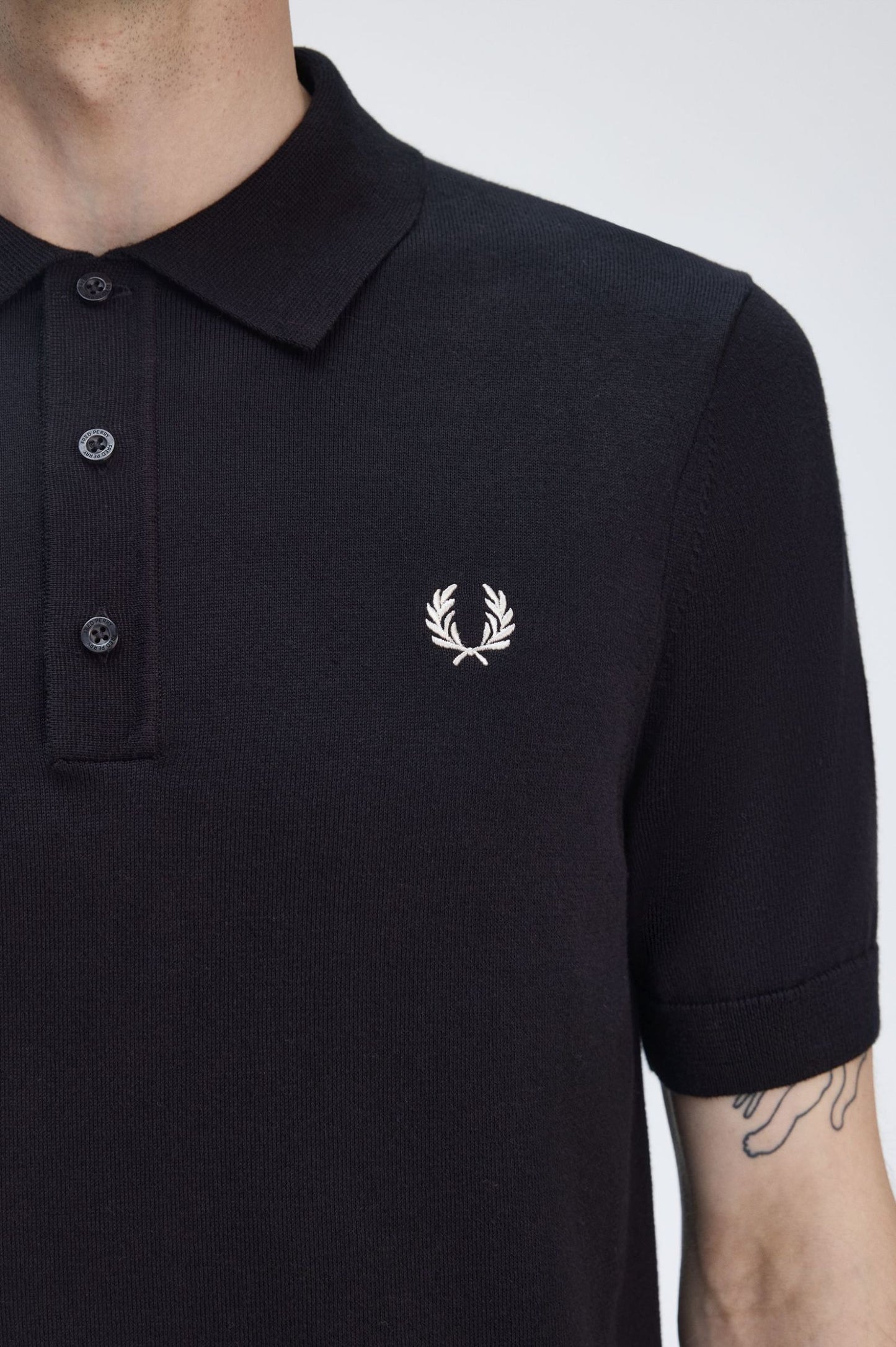 Cotton Knitted Shirt Black