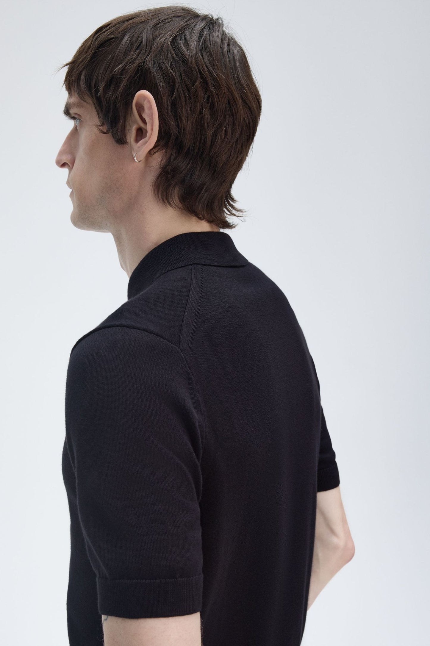 Cotton Knitted Shirt Black