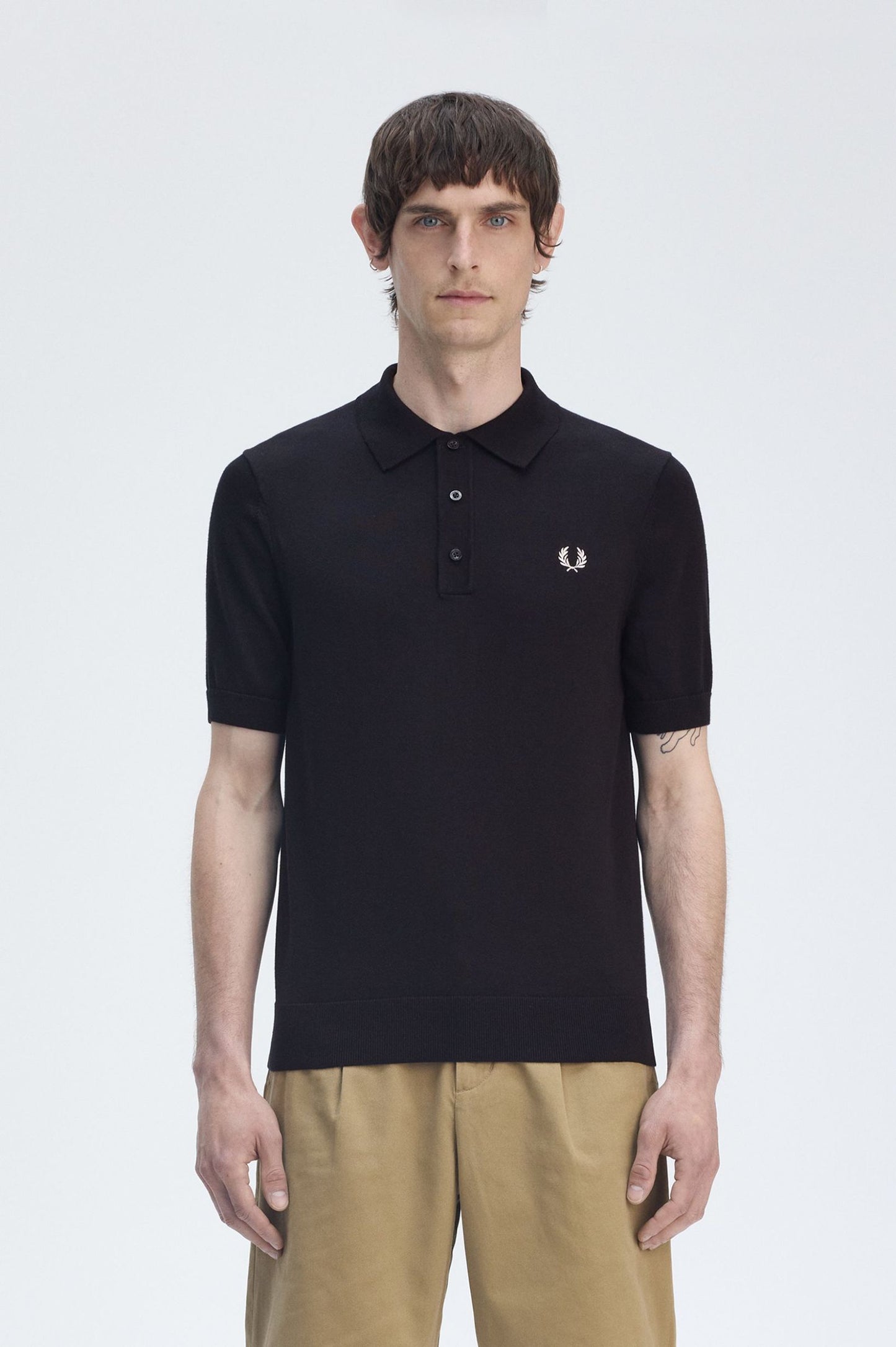 Cotton Knitted Shirt Black