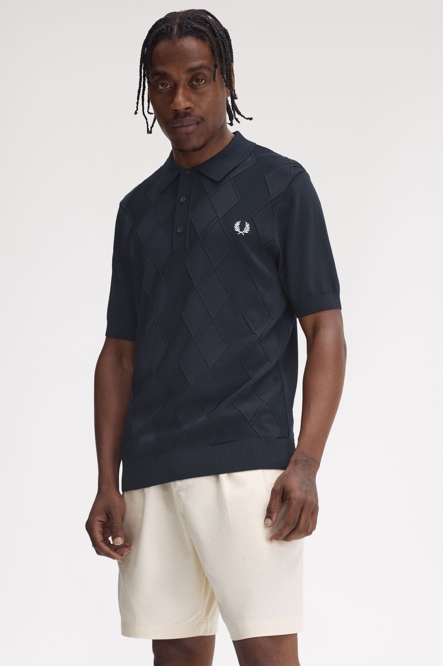 Cotton Knitted Shirt Navy