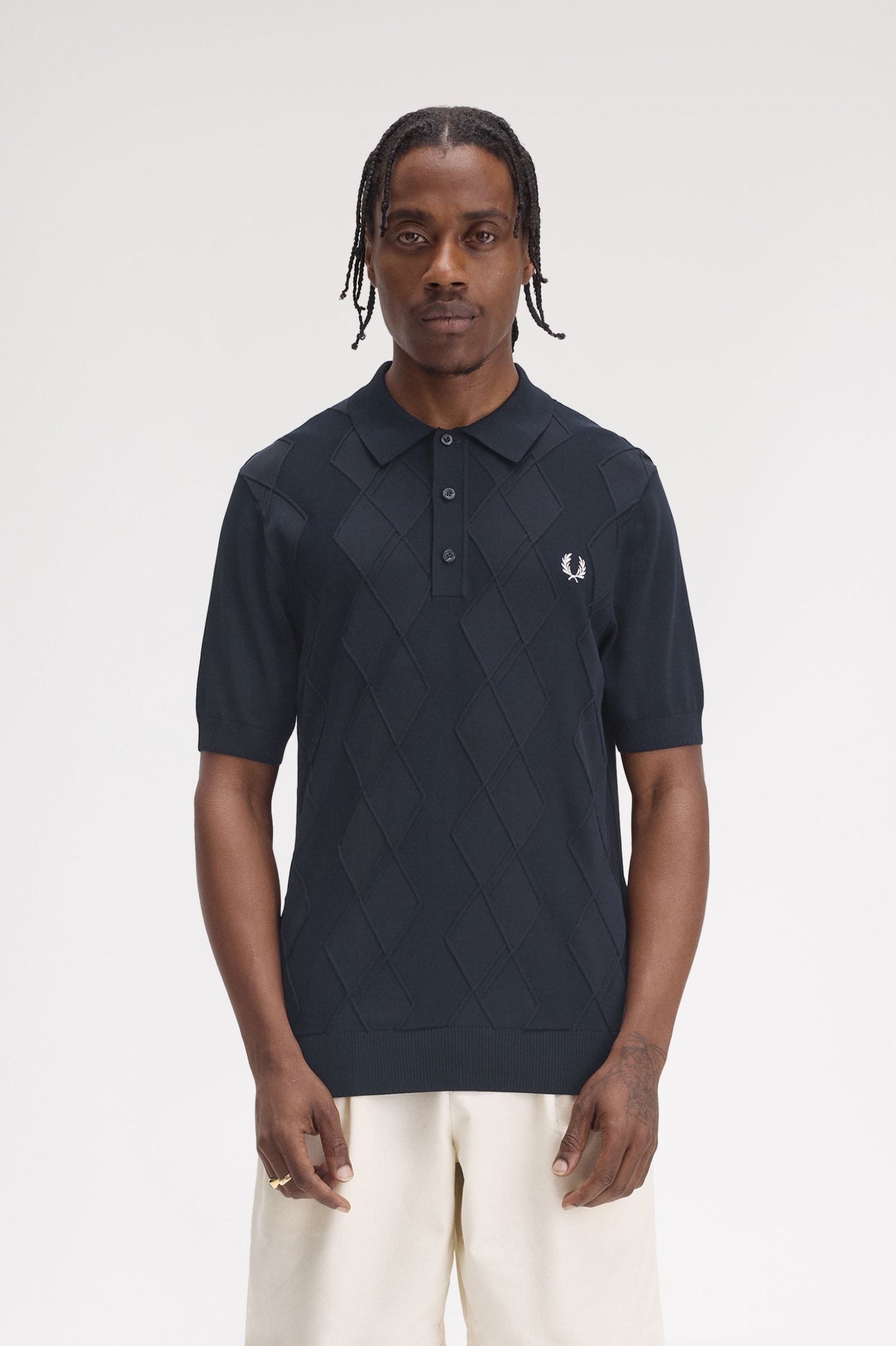Cotton Knitted Shirt Navy