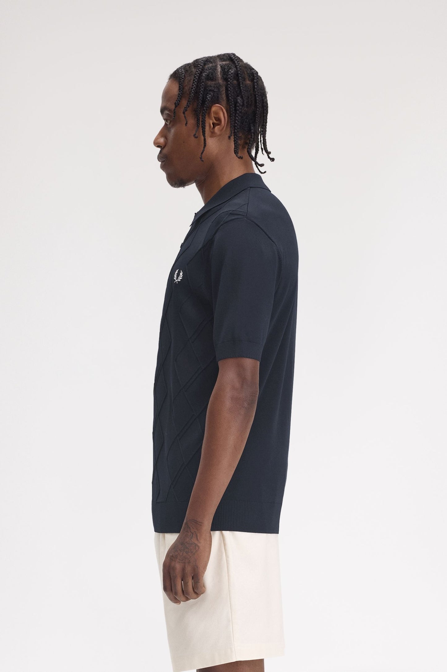 Cotton Knitted Shirt Navy