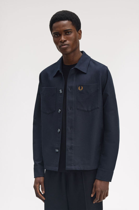 Brushed Twill Overshirt Navy