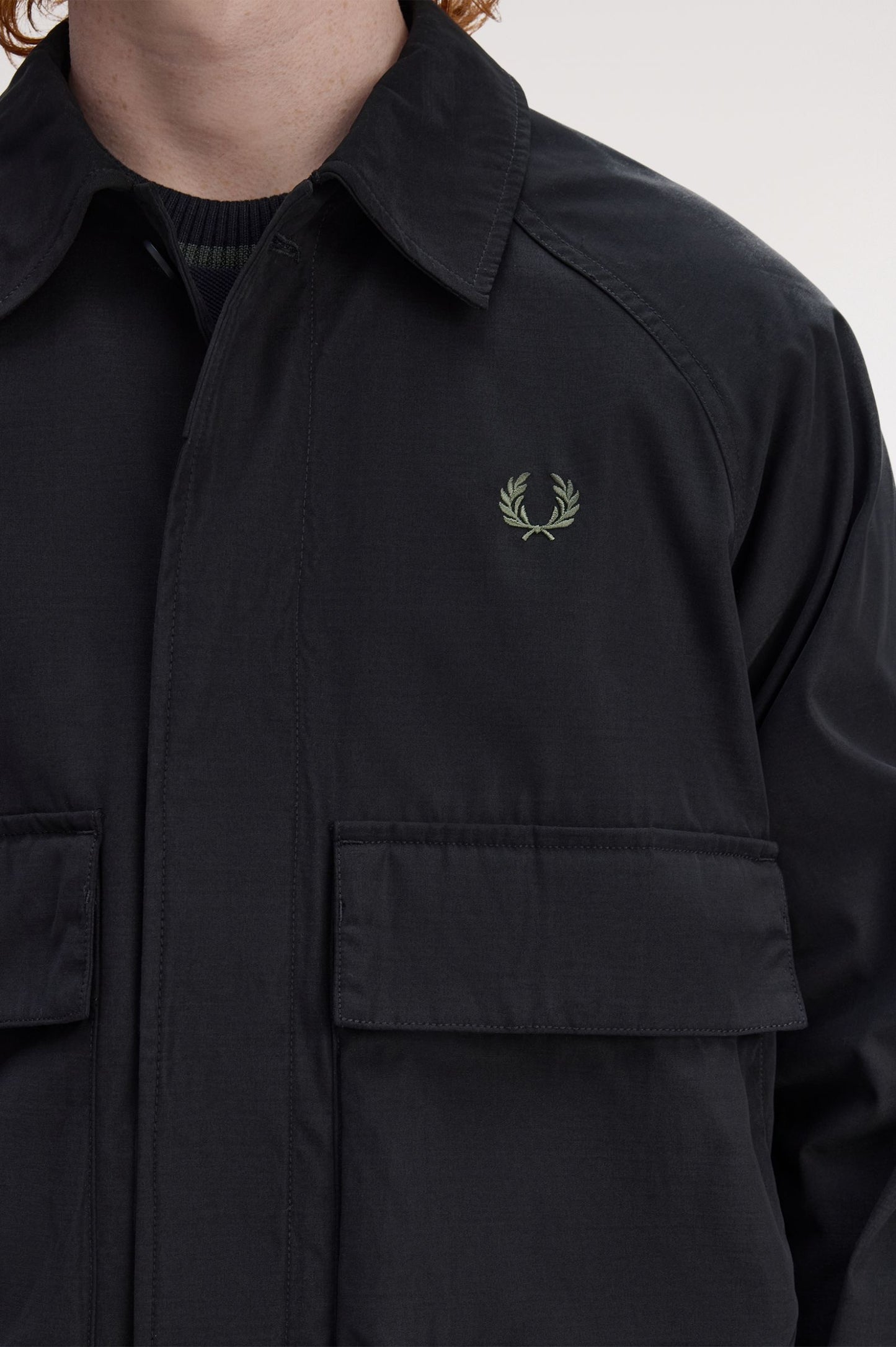 Raglan Utility Overshirt Black